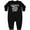 AB-Black, variant on Daddys Little Beard Puller Baby Fleece Romper