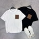 thumbnail image 2 of Camiseta de manga corta de verano para hombre, camiseta de marca de moda con parche tejido, camiseta holgada de manga corta para pareja, 2 of 5