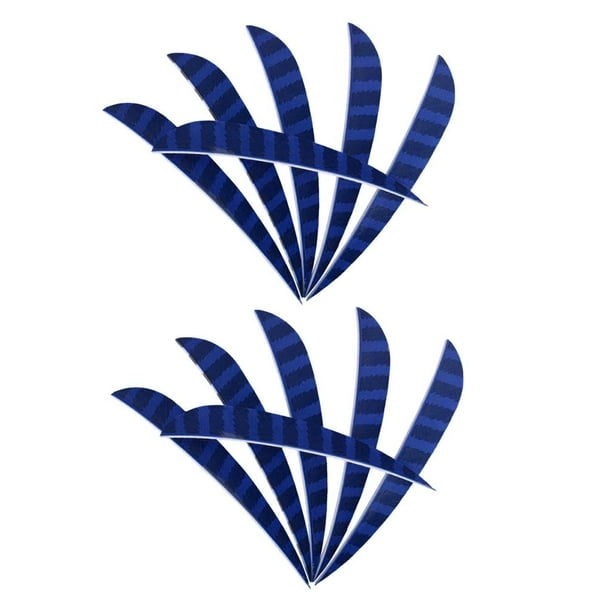 12 Piezas de s de Escudo de Pavo de Tiro con de 3 Pulgadas de Longitud Completa para Flechas DIY, de Objetivos Al Aire Libre, Duraderas Azul Baoblaze Tiro con arco Flecha Fletchings