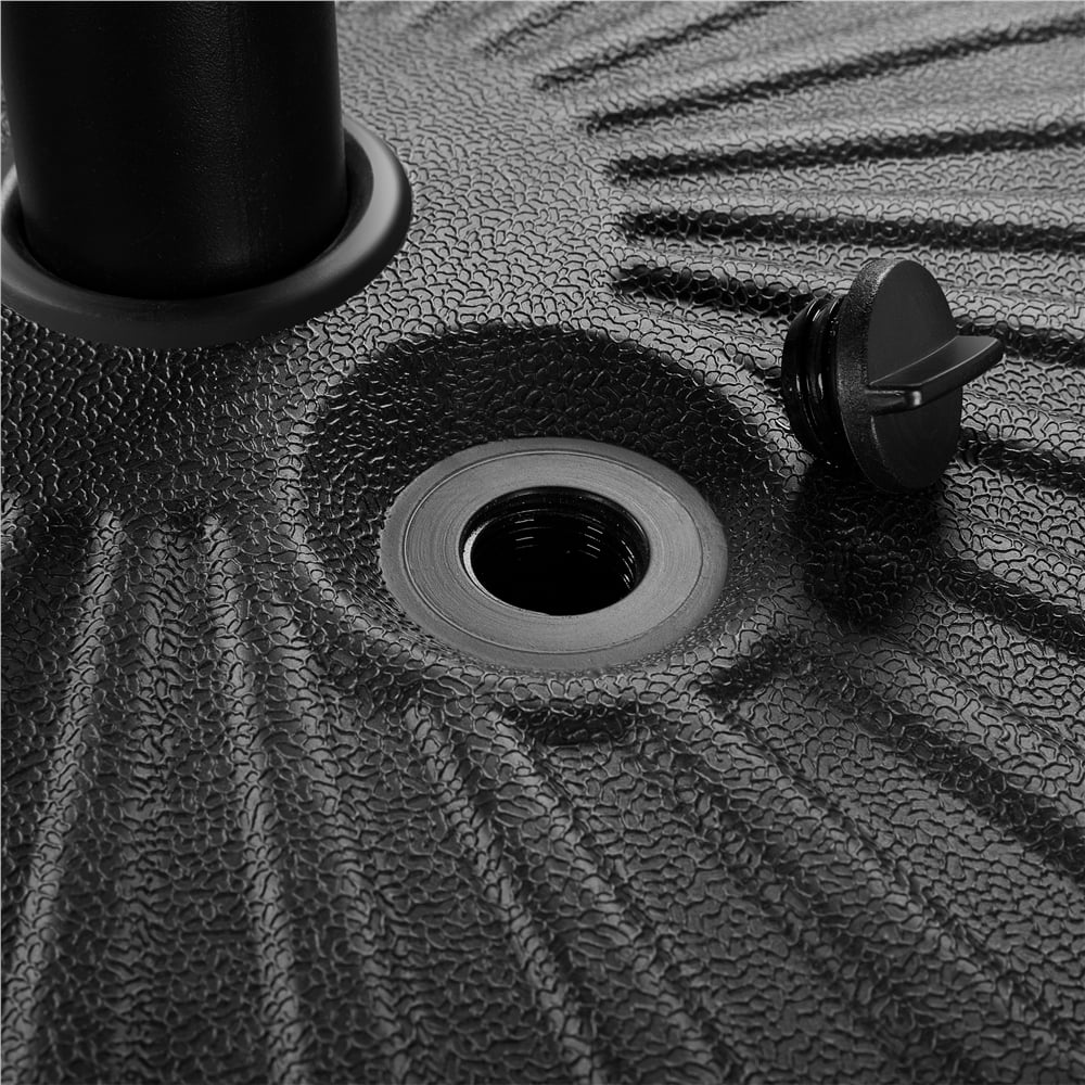 Yaheetech 20'' Outdoor Patio Umbrella Base Stand for Dia 38mm 48mm Umbrella Pole Fillable Base Stand, Black