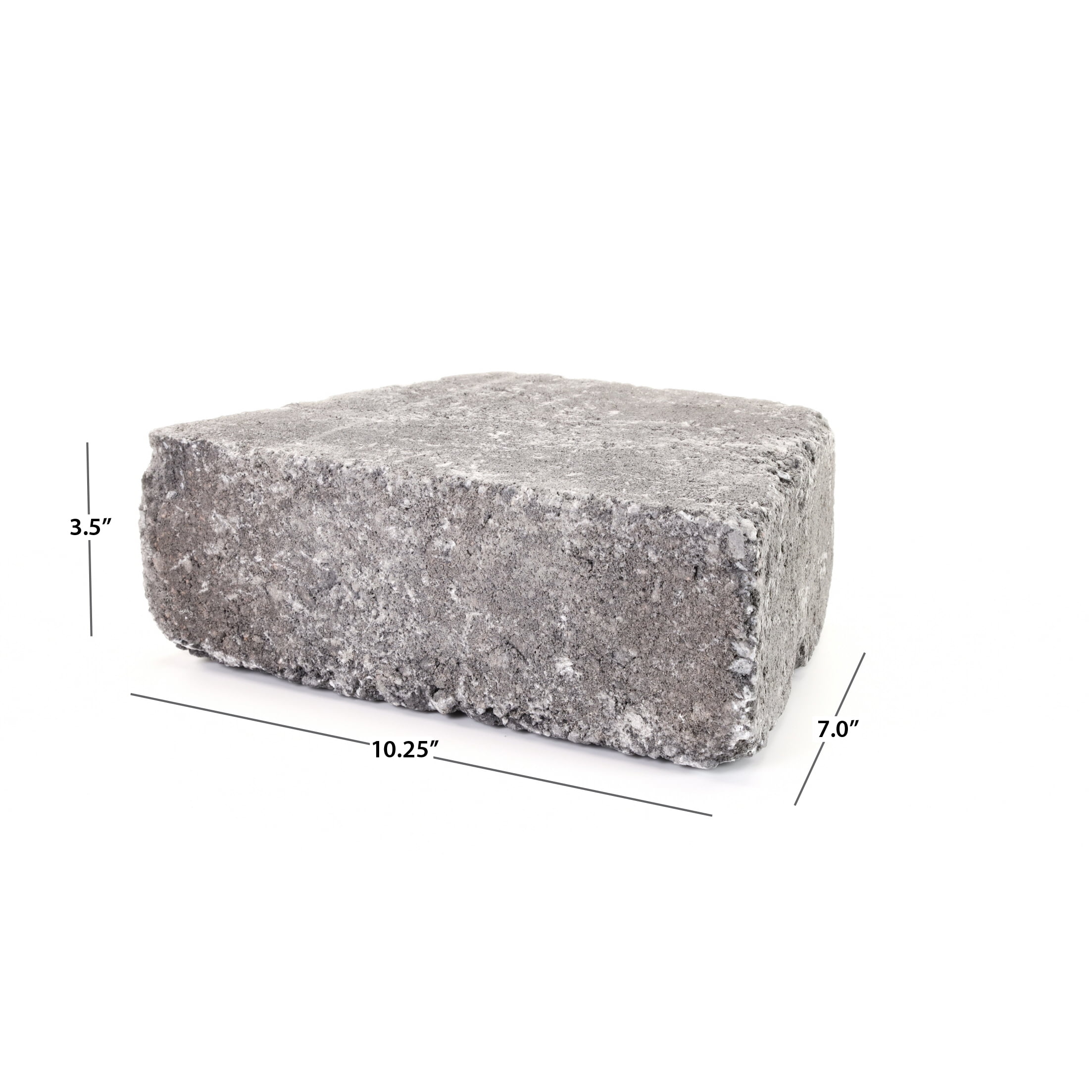 Pavestone 10.25" Rumblestone Trap Granite Blend (Charcoal/Grey) Concrete Retaining Wall