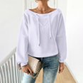thumbnail image 4 of Tittly Women Long Sleeve Tops, Crew Neck Sweatshirts Women, Travel Clothes Women, Sweatshirts for Women Trendy, Crewneck Sweatshirt White 5XL, 4 of 9