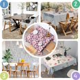 thumbnail image 4 of Pioneer Flower Floral Print Pattern Square Tablecloth,Waterproof Square Table Cover,Wipeable Spillproof Washable Table Cover for Home Kitchen Party Decor 42"X42"(107x107cm), 4 of 6