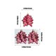 thumbnail image 3 of Puntoco Juego de 2 colgantes pequeños decorativos especiales de bolas navideñas de plástico galvanizado pintados de color rojo, 3 of 6