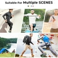 thumbnail image 5 of Mens Sun Shirts UV Protection Long Sleeve UPF 50 Rash Guard,Lightweight Fishing Shirts Thumbhole, Stylish Spf Shirts For Men Black Casual Shirts XL Fathers Day Gifts, 5 of 6