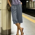 thumbnail image 4 of Luvrsol Capris for Women Wide Leg Capri Pants Buttery Soft Stretch Casual Lounge Cropped Trousers S-2XL, 4 of 9
