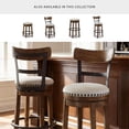 thumbnail image 4 of Signature Design by Ashley Valebeck Rustic Farmhouse 24.5” Counter Height Swivel Bar Stool, Brown, 4 of 7