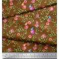 thumbnail image 3 of Soimoi Polyester Crepe Fabric Leaves & Floral Print Fabric by The Yard 52 Inch Wide, 3 of 3
