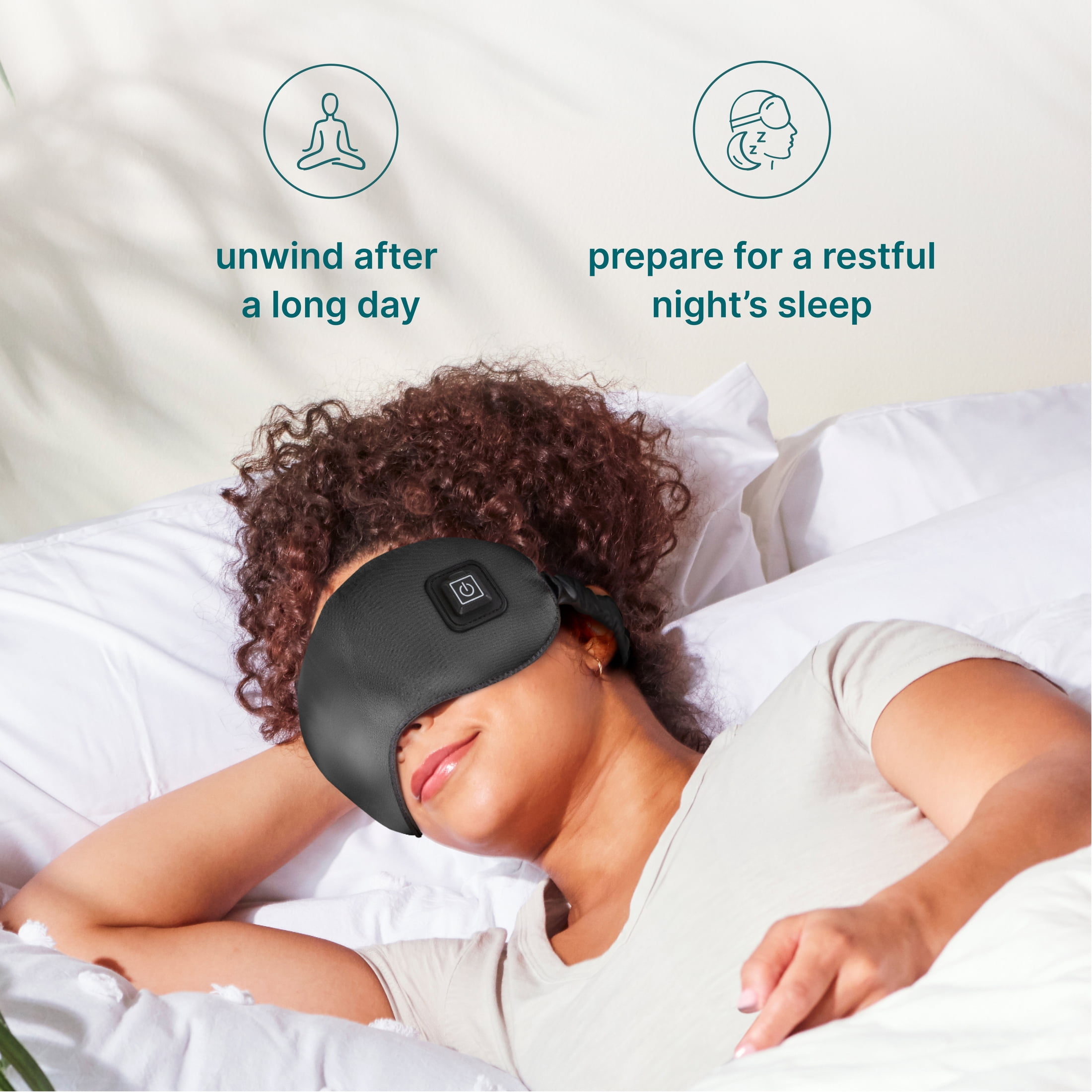 Homedics Rechargeable Silk Heated Mask, Sleep and Relaxation Mask