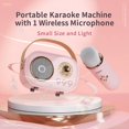 thumbnail image 6 of PRUNUS C20 Mini Karaoke Machine Portable Bluetooth Speaker with Wireless Microphone 6 Sound Modes for Kids Home Party Birthday Gifts for Girls Boys, 6 of 10