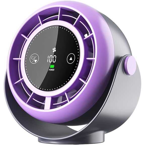 VoluVibe Turbo Desktop Air Circulation Fans, USB Punch-Free Wall-Mounted Ceiling Desktop Fan With 100-Speed Adjustment & 90° Multi-Angle Adjustment, Multifunctional Fan For Various Venues (Purple)