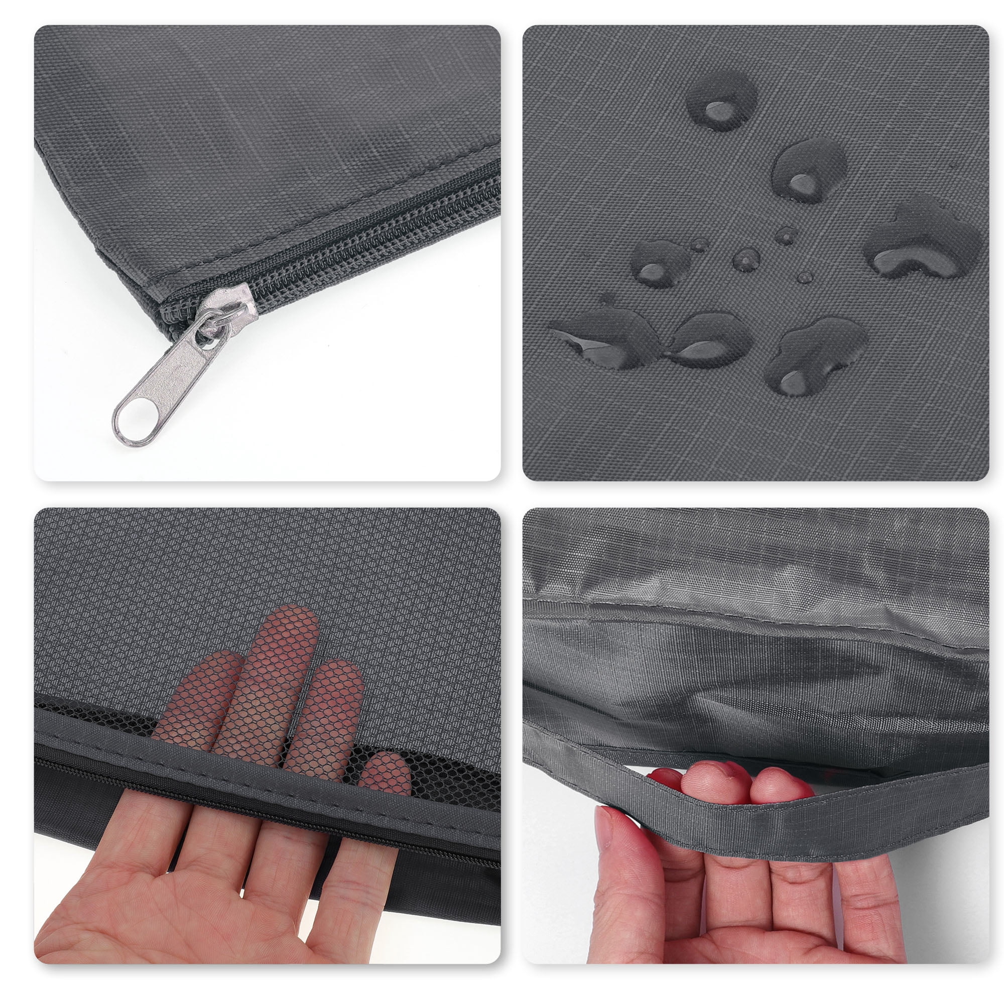 Unique Bargains 8 Pcs Zipper Design Packing Cube Set for Luggage Gray