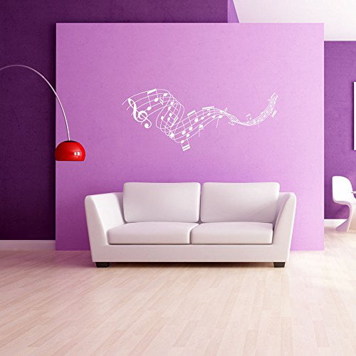 g455 Details about   Vinyl Wall Decal Piano Music Notes Black White Art Decor Stickers Mural