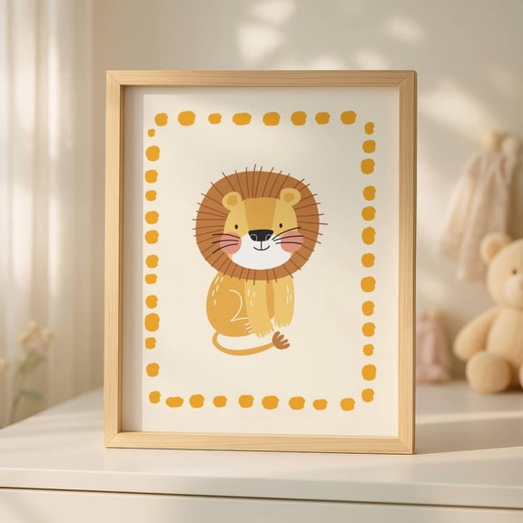 Lion Nursery Wall Art Nursery Decor Baby Girl Boy Room Decoration Baby Boy Nursery Art Print Print Lion Nursery Print Toddler Poster Decor, Unframed Poster Size 8x12 F03.1.22l455