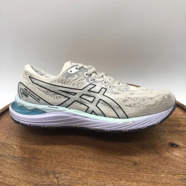 Asics Womens Gel Cumulus 23 1012A888 White Running Shoes Sneakers Size 8.5