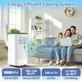 thumbnail image 5 of 10000 BTU Portable Air Conditioner, Cools Up to 560 Sq. Ft., Portable AC Unit with Cooling, Dehumidifier and Fan Functions, Remote Control, LED Display, and Window Venting Kit Included, 5 of 7