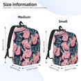 thumbnail image 2 of Bingfone Sac à Dos pour Ordinateur Portable en Toile Imprimé Fleurs Roses, Grande Capacité Léger Sac à Dos Décontracté-Moyen, 2 of 5