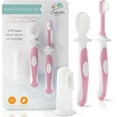 thumbnail image 1 of shiyou-Toothbrush Set (3-24 Months) - 3-Pack Finger, Training & Toddler Toothbrushes, BPA-Free, Newborn Essentials, 1 of 4