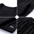 thumbnail image 4 of KKBOTIVE Men's Outfit Set Solid Color Round Neck T Shirt Top and Shorts Pants Set Summer Mens Sweatsuits, Black Size: XXXL, 4 of 4