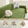 thumbnail image 3 of Couch Cover for Dogs, Boho Sofa Covers for 3 Cushion Couch Washable, Chenille Sofa Slipcover for Pets, Soft Loveseat Sectional Couch Throw Blankets with Tassels (Green, 71x134 Inch), 3 of 13