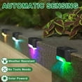 thumbnail image 6 of CAMOTUSE 16Pcs Solar 7 Color Changing Led Bright Deck Step Lights Outdoor Garden Patio Lighting, 6 of 7