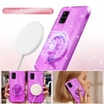 thumbnail image 4 of Fyxkocm for Samsung A71 5G Case with Butterfly Stand Compatible with Magsafe, Women Girls Bling Luxury Glitter Clear Phone Case Shockproof Protective Cover for Galaxy A71 5G, Purple, 4 of 9