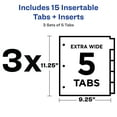 thumbnail image 4 of Avery Big Tab Plastic Dividers, 5-Tab, 3 Sets (11255), 4 of 10