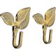 thumbnail image 1 of 2 Pcs Retro Leaf Shaped Zinc Alloy Wall Mounted Towel Hook Bath Towel Holder Towel Bars Durable Bathroom Accessories Bathroom Accessories Kitc(golden), 1 of 4