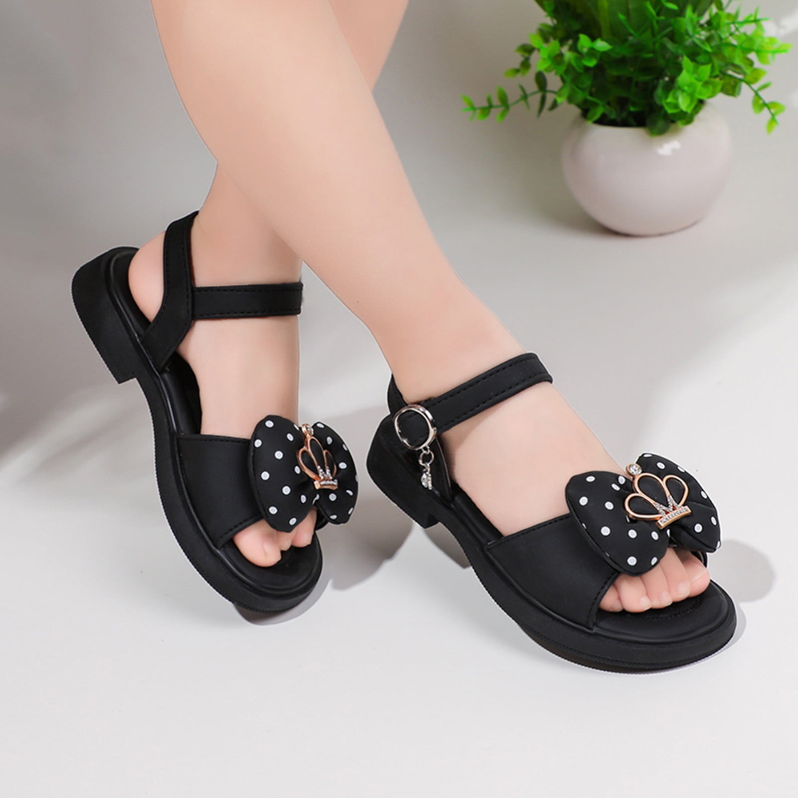 Black heel sandals for girls best sale