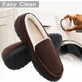 thumbnail image 7 of HOMEHOT Mens Slippers Moccasisn Memory Foam House Shoes for Men Brown Size 12 US Male Adult, 7 of 7