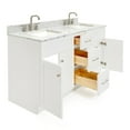 thumbnail image 2 of Ariel Hamlet 61 In. Double Rectangle Sink Vanity With 0.75 In. Carrara White Countertop In White, 2 of 11