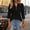 *Black, variant on ClodeEU Womens 3/4 Length Sleeve Tops, V Neck Dressy Casual T Shirts ,Pleated Business Work Blouses Basic Tees Black,Womens Plus M