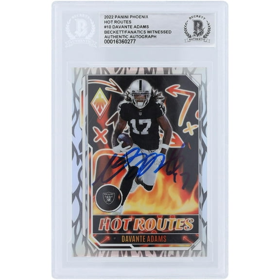 Davante Adams Las Vegas Raiders Autographed 2022 Panini Phoenix Hot Routes #HR-10 Beckett Fanatics Witnessed Authenticated Card - Fanatics Authentic Certified