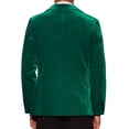 thumbnail image 3 of BLAZER DE VELVET CHIC PARA HOMBRE CON UN BOTÓN, TRAJE DE FIESTA PROM TUXEDO, CHAQUETA DE CENA M VERDE OSCURO, 3 of 6