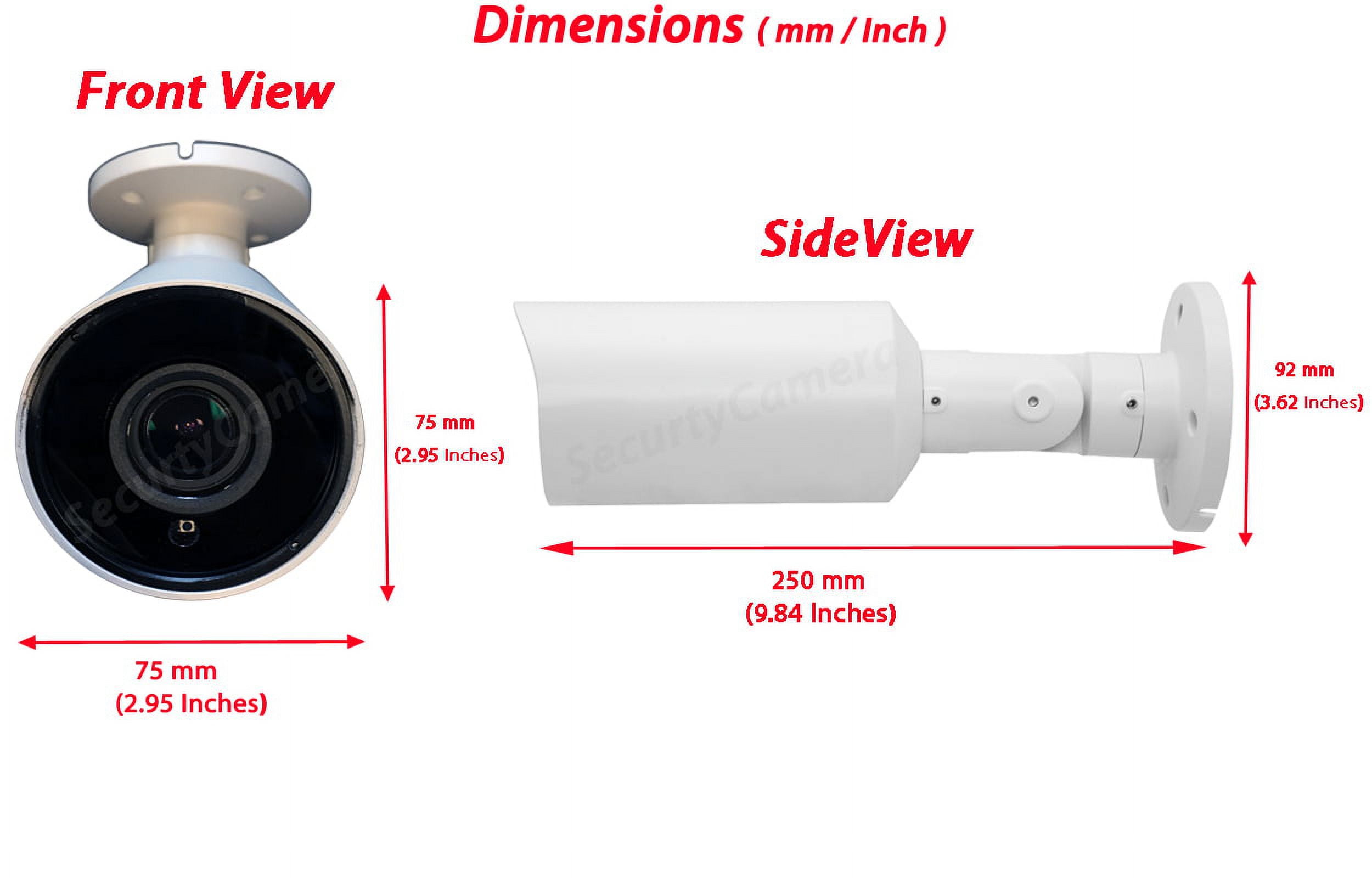 Evertech 1080p Bullet Security Camera Set with 25ft pre-Made Cable and 1000mA Adapter