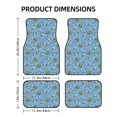 thumbnail image 2 of Salouo Blue paisley pattern for Car Floor Mat Set of 4–Car Carpet Mats - Car Mats with Anti-Slip Backing & Driver Heel Pad Universal Fit for Cars, Trucks, SUVs, and Vans, 2 of 6