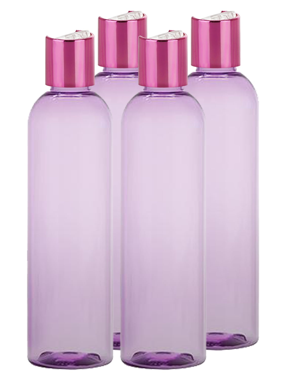 Moyo Natural Clear Refillable Plastic Squeeze Bottle with Silver Disc