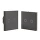 thumbnail image 1 of Interruptor Impermeable Panel De Interruptor De Pared Lámpara de lámpara Interruptores Con Interruptor Remoto Adhesivo 2 Gang_Bck Colco Interruptor de la pared, 1 of 8