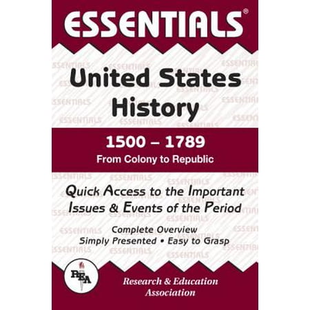 United States History 1500 To 1789 Essentials Walmart Com