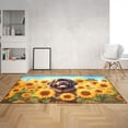 thumbnail image 2 of Newfoundland Hello Summer Sunshine Sunflowers Spring Retro Vintage Indoor Rug Newfie Dog Lover Gifts Carpet Living Bed Room Sofa Home Decor - 00008, 2 of 5