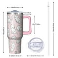 thumbnail image 3 of 1pc Cat 40oz Tumbler with Straw & Handle - Insulated Stainless Steel Cup | Holiday Gift for Man Women (Christmas, Valentine's, Birthday), 3 of 5