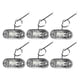 thumbnail image 1 of Luces de remolque LED para camiones Unique Bargains 24V, luces de marcador ovaladas de plástico impermeables, blancas, 6 piezas, 1 of 7