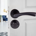 thumbnail image 1 of POCREATION Zerone Door Lock,European Style Black Silent Door Lock With Handle For Home Indoor Use, 1 of 8