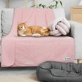 thumbnail image 6 of PetAmi Waterproof Dog Blanket, Leakproof Puppy Blanket for Medium Large Dogs, Furniture Sofa Couch Cover Protector, Fleece Pet Throw for Indoor Cat Kitten, Reversible Washable Soft Plush, 40x60 Pink, 6 of 7