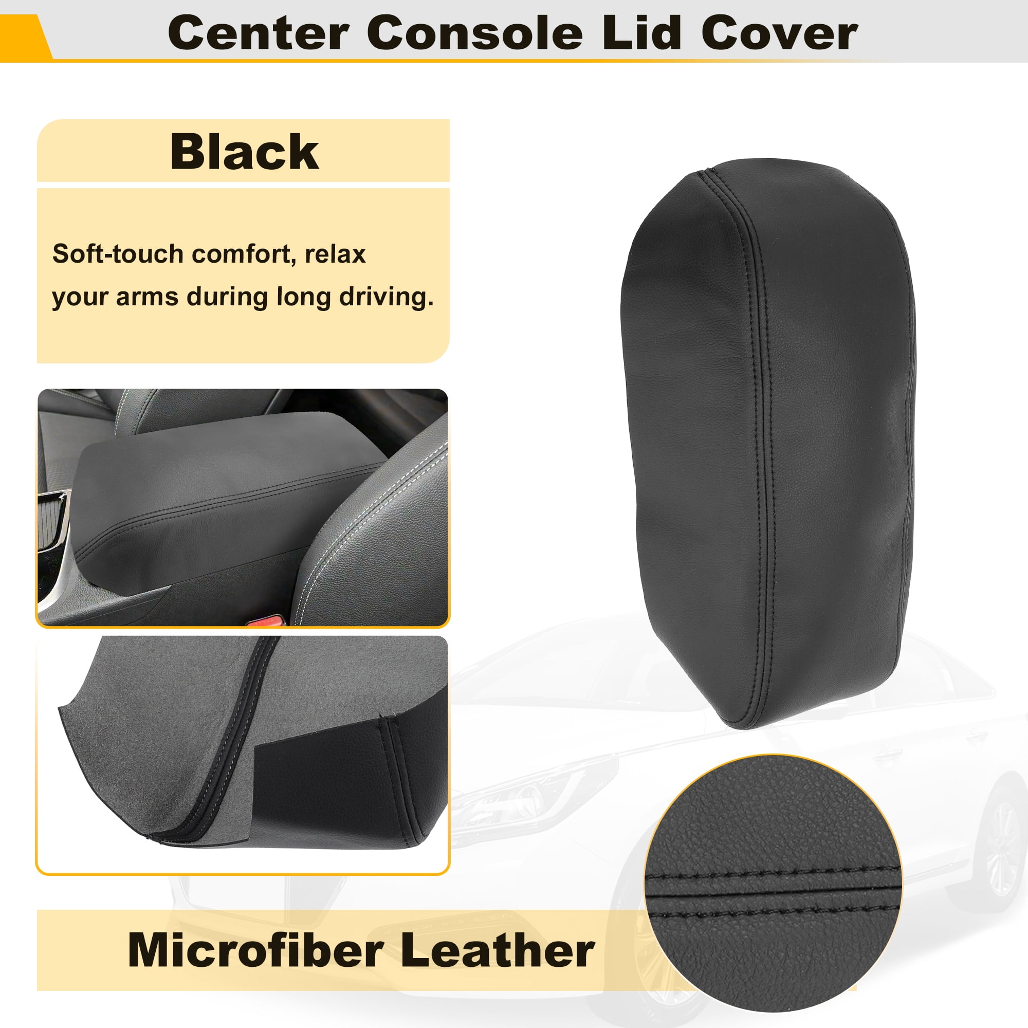 Unique Bargains Premium Center Console Armrest Cover for Hyundai Sonata 2015-2019 Models