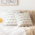 thumbnail image 2 of 2PCS Boho Throw Pillow Covers Modern Farmhouse Decorative Cushion Case - Ideal for Sofa, Couch, Bed and Home Décor 18x18in, 2 of 6