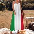 thumbnail image 3 of Flag of Italy Sleeveless Dress Loose Women's Dress Dresses Luxury Evening Dresses, 3 of 9