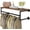 43.3in/110cm, variant on Clothes Rack with Top Shelf, 43.3in Industrial Pipe Wall Mounted Garment Rack, Space-Saving Display Hanging Clothes Rack, Heavy Duty Detachable Multi-Purpose Hanging Rod for Closet Storage