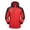 Red, variant on Rain Jacket Men Full Zip Stand Collar Hooded Windproof Contrast Fleece Lined Fall Winter Hiking Travel Outdoor Outwear with Pockets(3X-Large,Red)