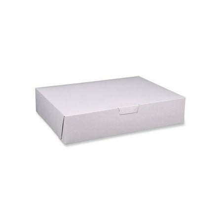 SCT Bakery Boxes, Standard, 19 x 14 x 4, White, Paper, 50/Carton